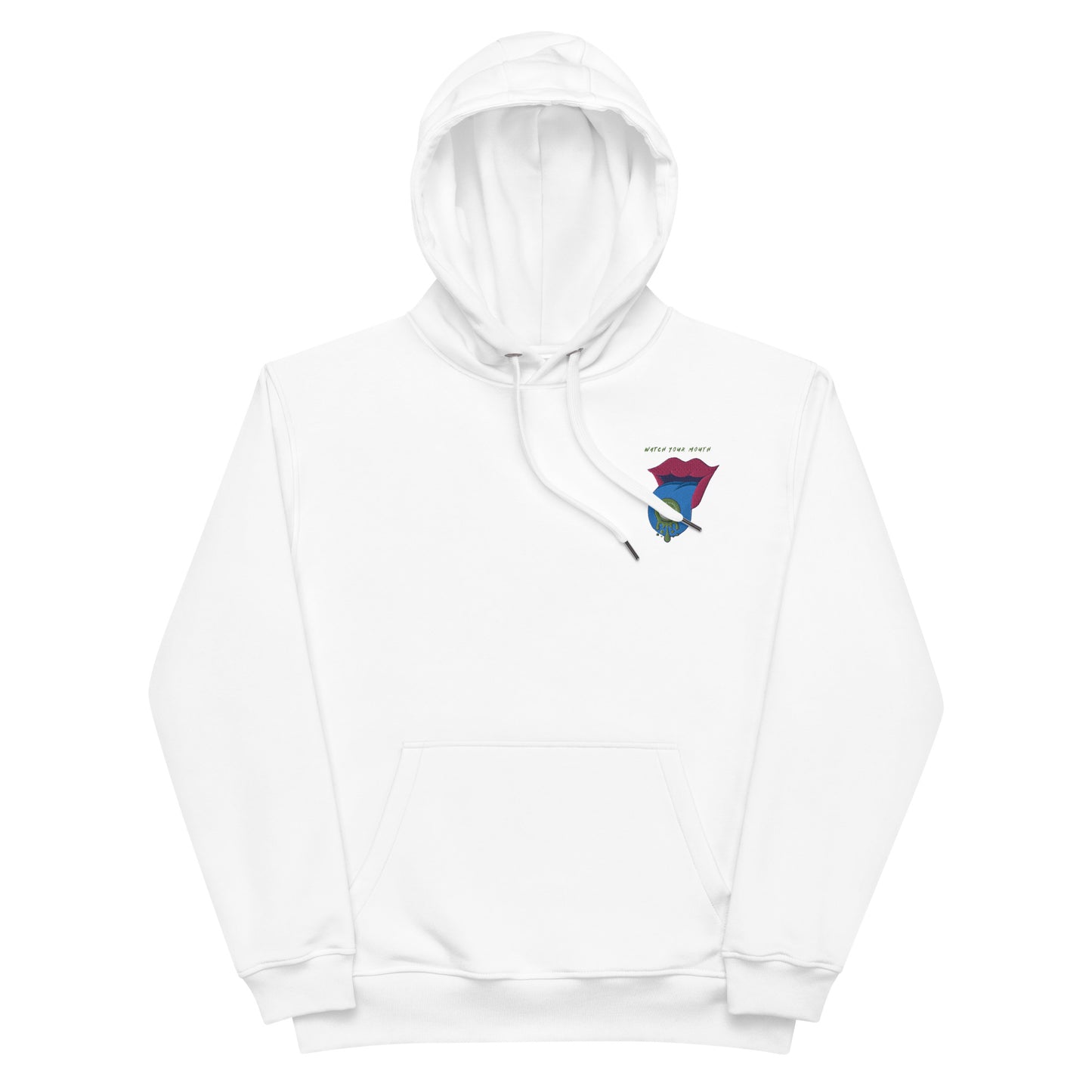 Trippy Space Tongue Embroidered Premium Hoodie